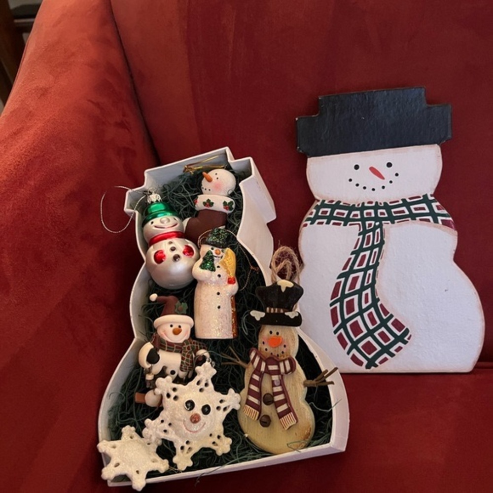 Snowman ornaments Gift Box Collection-All New-7 items